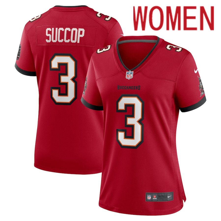 Women Tampa Bay Buccaneers 3 Ryan Succop Nike Red Team Game NFL Jersey